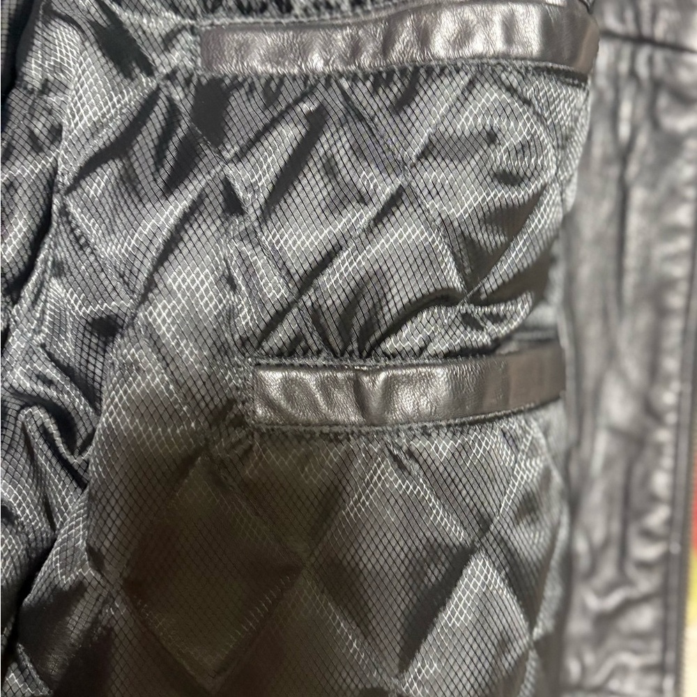 Men's Black Leather Jacket - Picture 14 of 16